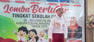 Lomba Bertutur Tingkat SD di Kecamatan Weda Meriahkan Peringatan HUT RI ke-80 di Halmahera Tengah