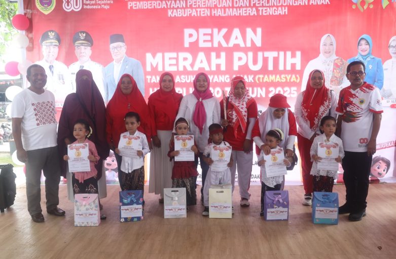 Dinas PPKBPPPA Halteng Gelar Pekan Merah Putih Taman Asuh Sayang Anak