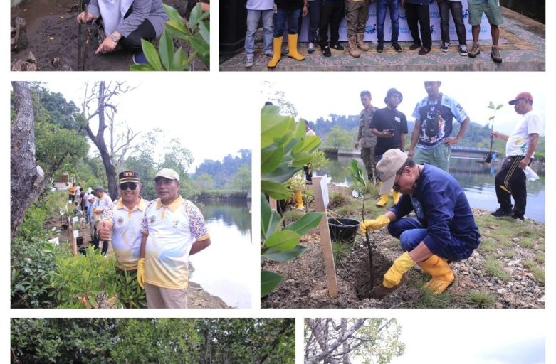BUPATI DAN WAKIL BUPATI HADIRI AKSI PENANAMAN MANGROVE DI TELAGA NUSLIKO
