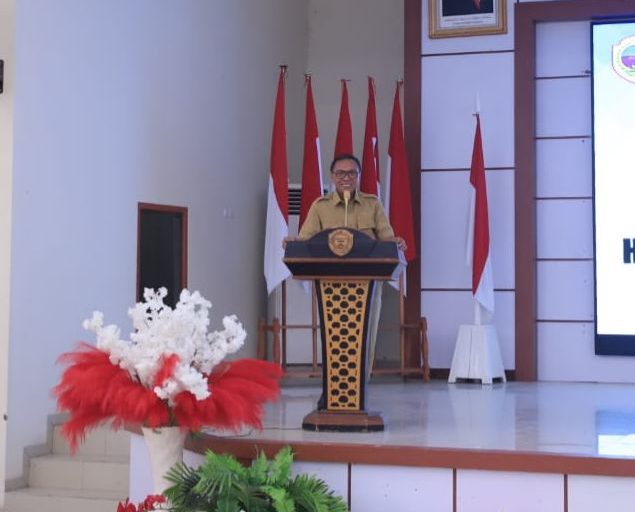 Launching Logo dan Tema HUT ke-35, Bupati Ajak ASN dan Masyarakat Halteng Bersatu untuk Berkarya