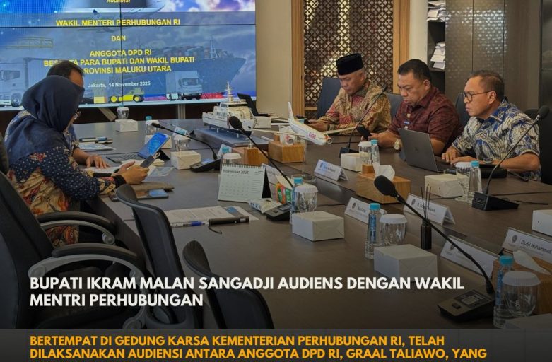 BUPATI IKRAM MALAN SANGADJI AUDIENS DENGAN WAKIL MENTRI PERHUBUNGAN