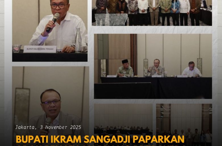 BUPATI IKRAM SANGADJI PAPARKAN ARAH PENATAAN RUANG RDTR WEDA TENGAH DI RAPAT LINTAS SEKTOR KEMENTERIAN ATR/BPN