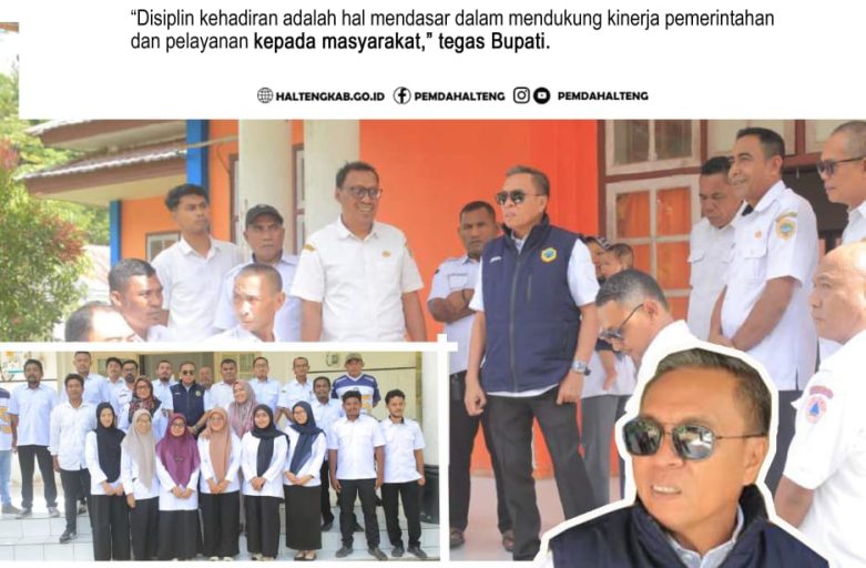 BUPATI HALMAHERA TENGAH LAKUKAN SIDAK KEHADIRAN ASN PASCA LIBUR TAHUN BARU