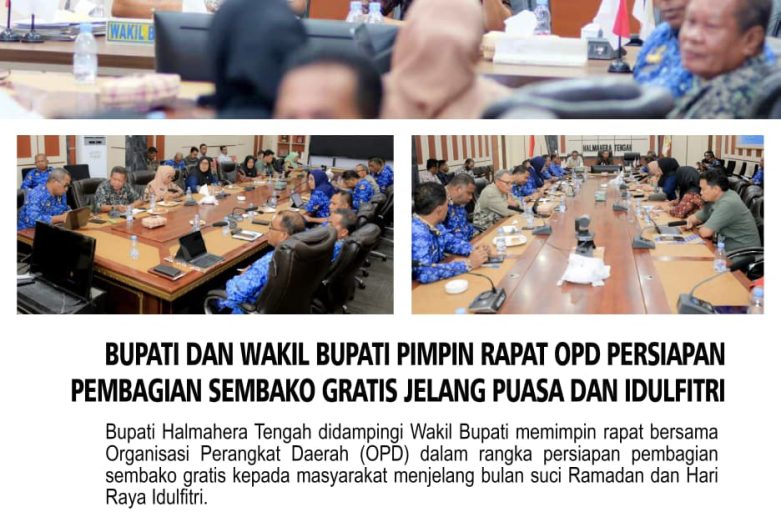 BUPATI DAN WAKIL BUPATI PIMPIN RAPAT OPD PERSIAPAN PEMBAGIAN SEMBAKO GRATIS JELANG PUASA DAN IDULFITRI