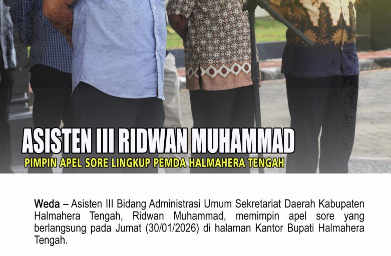Asisten III Setda Halteng Pimpin Apel Sore Lingkup Pemda Halmahera Tengah
