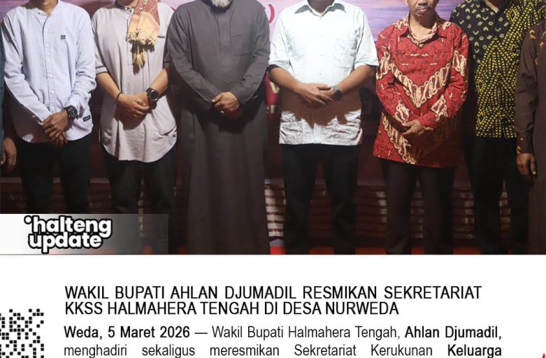 WAKIL BUPATI AHLAN DJUMADIL RESMIKAN SEKRETARIAT KKSS HALMAHERA TENGAH DI DESA NURWEDA
