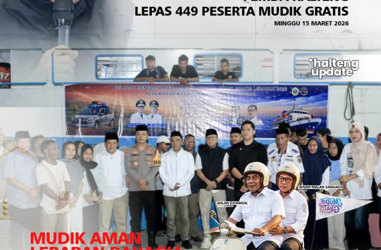 PEMKAB HALMAHERA TENGAH LEPAS 449 PESERTA MUDIK GRATIS, BUPATI IKRAM DORONG MAHASISWA MANFAATKAN BEASISWA DAERAH