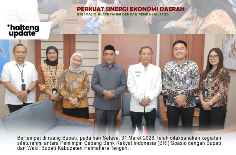 PERKUAT SINERGI EKONOMI DAERAH, BRI SOASIO SILATURAHMI DENGAN PEMDA HALTENG