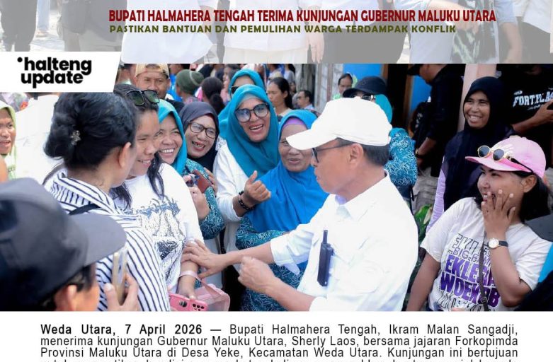 BUPATI HALMAHERA TENGAH TERIMA KUNJUNGAN GUBERNUR MALUKU UTARA, PASTIKAN BANTUAN DAN PEMULIHAN WARGA TERDAMPAK KONFLIK