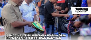 PEMDA HALTENG MENYAPA WARGA DESA SIBENPOPO DAN SERAHKAN BANTUAN