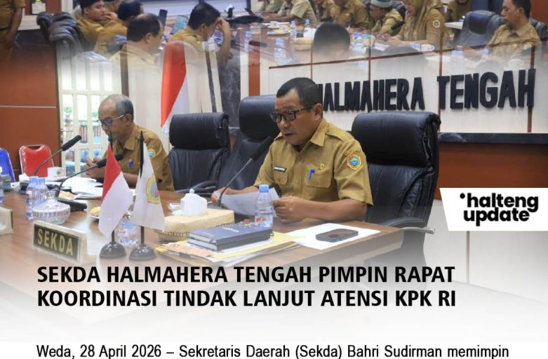 SEKDA HALMAHERA TENGAH PIMPIN RAPAT KOORDINASI TINDAK LANJUT ATENSI KPK RI