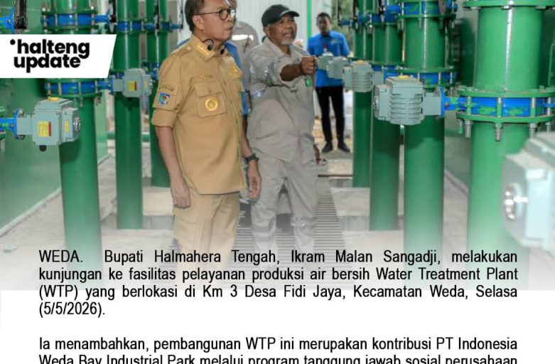 BUPATI IKRAM TINJAU WTP FIDI JAYA, DISTRIBUSI AIR BERSIH MULAI UJI COBA PEKAN INI