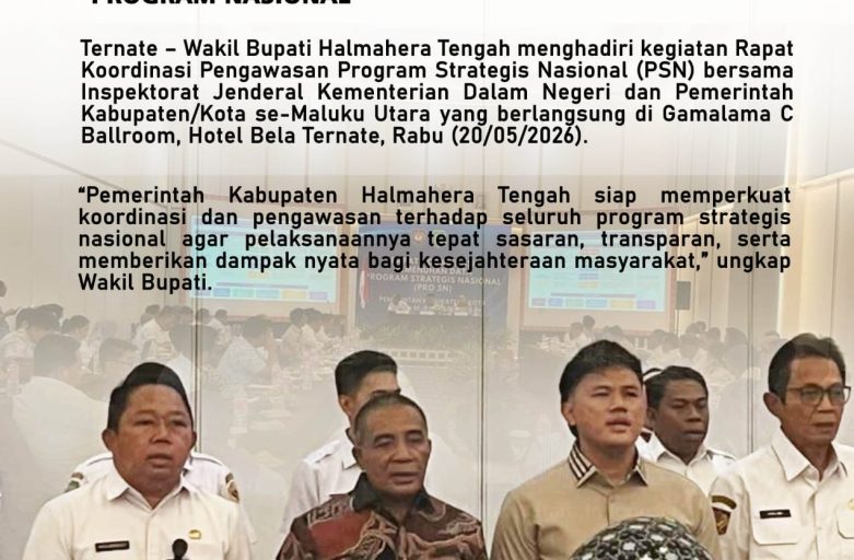 WABUP HALTENG HADIRI RAKOR PENGAWASAN PSN BERSAMA KEMENDAGRI, TEGASKAN KOMITMEN PERKUAT AKUNTABILITAS DAN TRANSPARANSI PROGRAM NASIONAL