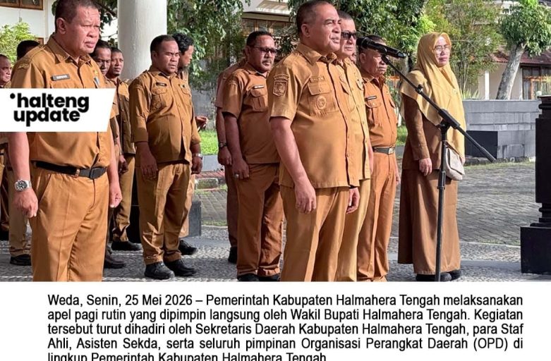 WAKIL BUPATI HALMAHERA TENGAH PIMPIN APEL PAGI, TEKANKAN DISIPLIN ASN DAN PENGUATAN INTEGRITAS DAERAH