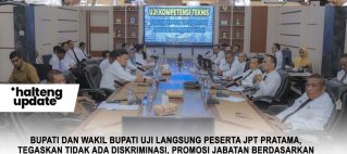 BUPATI DAN WAKIL BUPATI UJI LANGSUNG PESERTA JPT PRATAMA, TEGASKAN TIDAK ADA DISKRIMINASI, PROMOSI JABATAN BERDASARKAN KOMPETENSI, KINERJA, DAN SISTEM MERIT