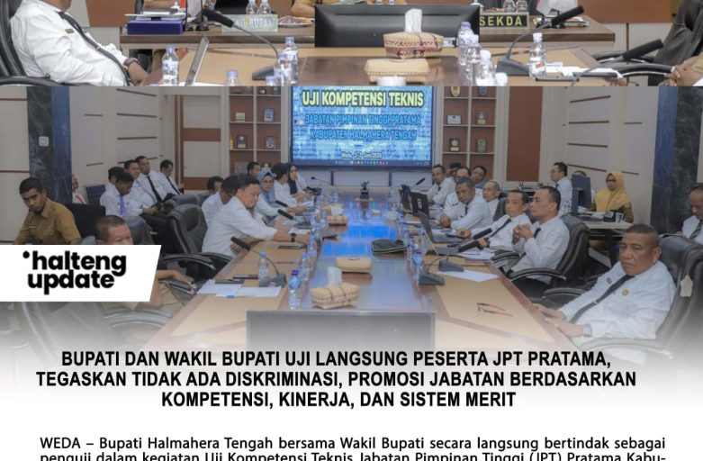 BUPATI DAN WAKIL BUPATI UJI LANGSUNG PESERTA JPT PRATAMA, TEGASKAN TIDAK ADA DISKRIMINASI, PROMOSI JABATAN BERDASARKAN KOMPETENSI, KINERJA, DAN SISTEM MERIT