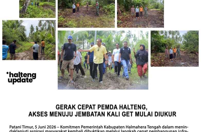 GERAK CEPAT PEMDA HALTENG, AKSES MENUJU JEMBATAN KALI GET MULAI DIUKUR
