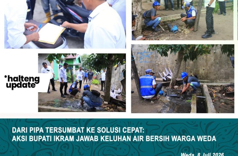 BUPATI TURUN LANGSUNG TINJAU PERBAIKAN PIPA, PASTIKAN AIR BERSIH KEMBALI MENGALIR KE RUMAH WARGA