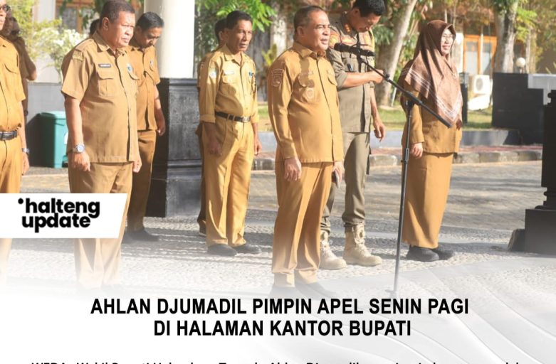 AHLAN DJUMADIL PIMPIN APEL SENIN PAGI DI HALAMAN KANTOR BUPATI
