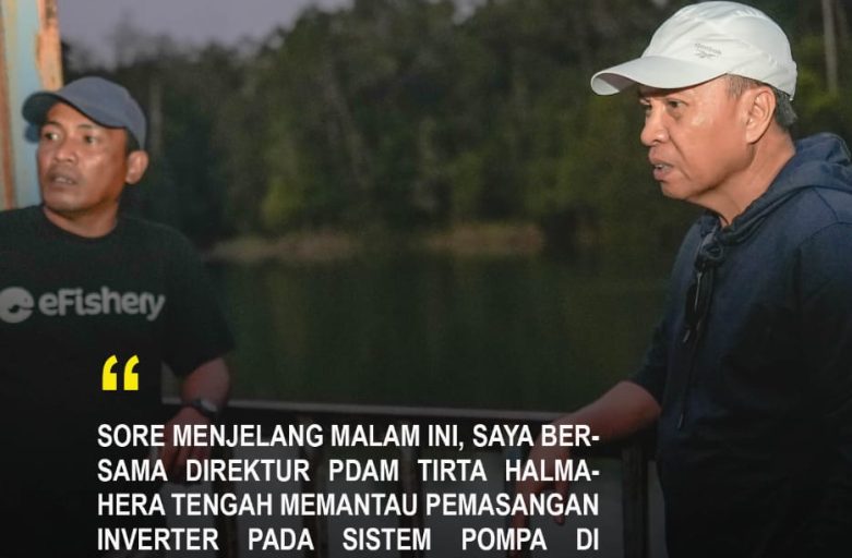 TINJAU INFRASTRUKTUR PULAU GEBE, BUPATI IKRAM FOKUS GENJOT PELAYANAN AIR BERSIH